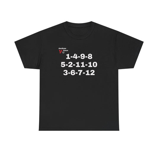 Aardema Braun V12 Firing Order Heavy Cotton Tee