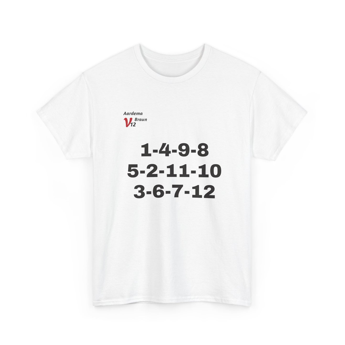 Aardema Braun V12 Firing Order Heavy Cotton Tee
