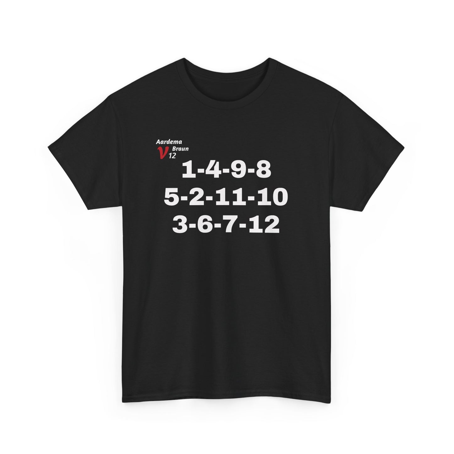 Aardema Braun V12 Firing Order Heavy Cotton Tee